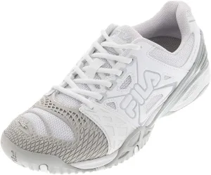 Fila Women`s Cage Delirium Tennis Shoes White and Metallic Silver (6)