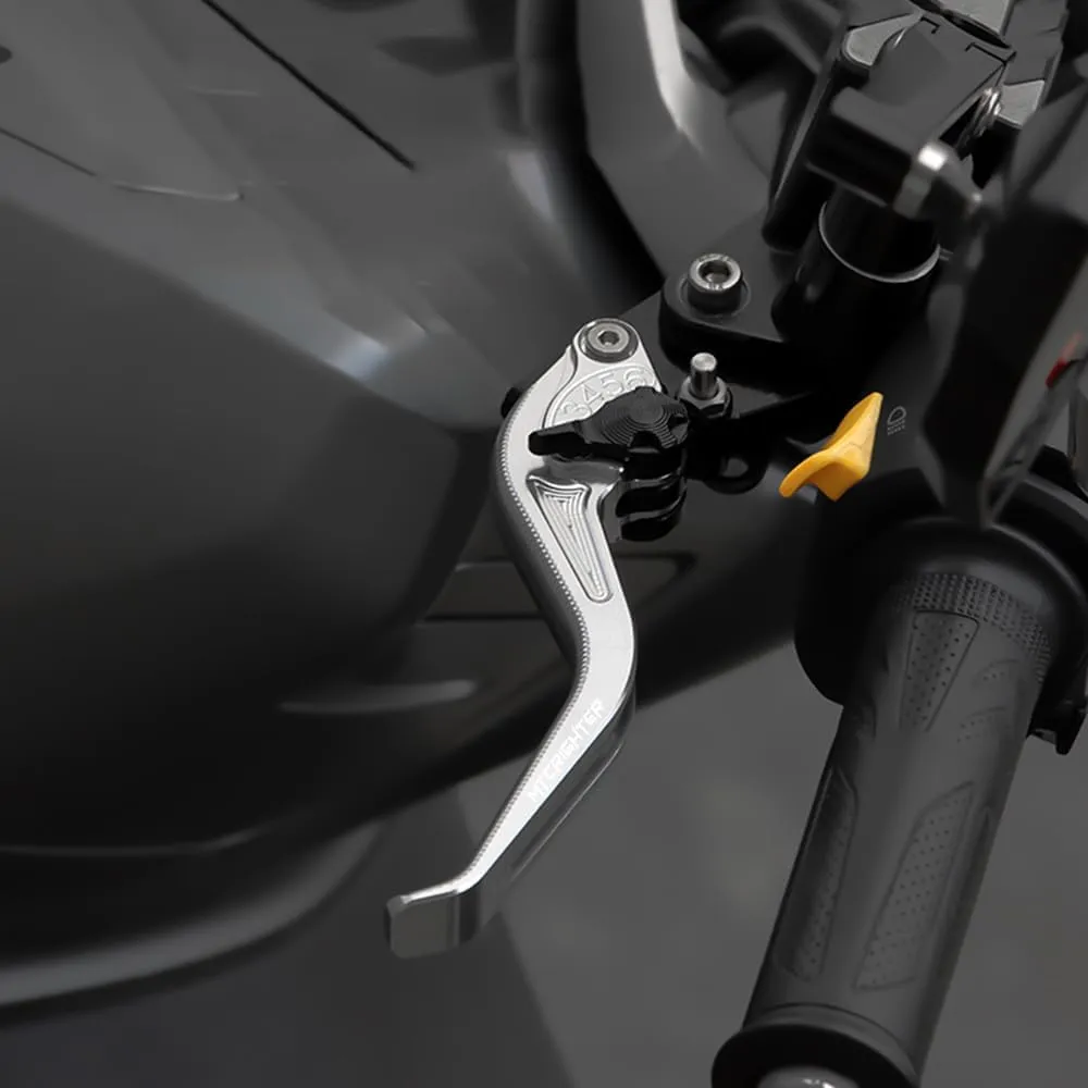 Fishbone Pattern Short Brake Clutch Lever Set Compatible with MV Agusta F3 675/ F3 800 (NOT, AGO, RC, AMG), CNC Aluminum Alloy Made (Gold)