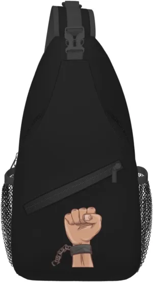 Fist Breaking Free Crossbody Bags For Women Men Chest Backpack Gym Shoulder Bag Travel Outdoor Sports Casual Crossbody Bags