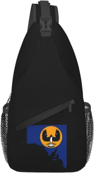 Flag Map of South Australia Crossbody Bags For Women Men Chest Backpack Gym Shoulder Bag Travel Outdoor Sports Casual Crossbody Bags