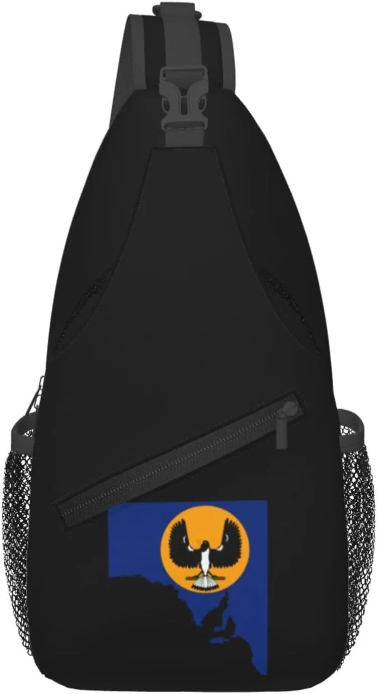 Flag Map of South Australia Crossbody Bags For Women Men Chest Backpack Gym Shoulder Bag Travel Outdoor Sports Casual Crossbody Bags