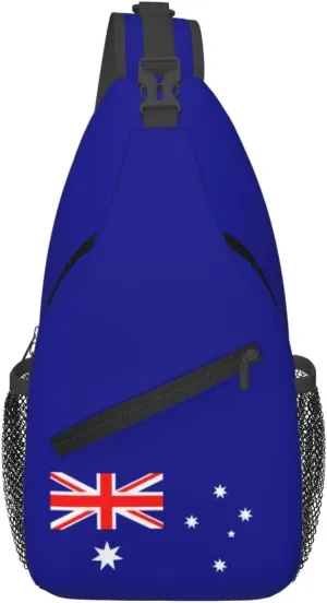 Flag of Australia Crossbody Bags For Women Men Chest Backpack Gym Shoulder Bag Travel Outdoor Sports Casual Crossbody Bags