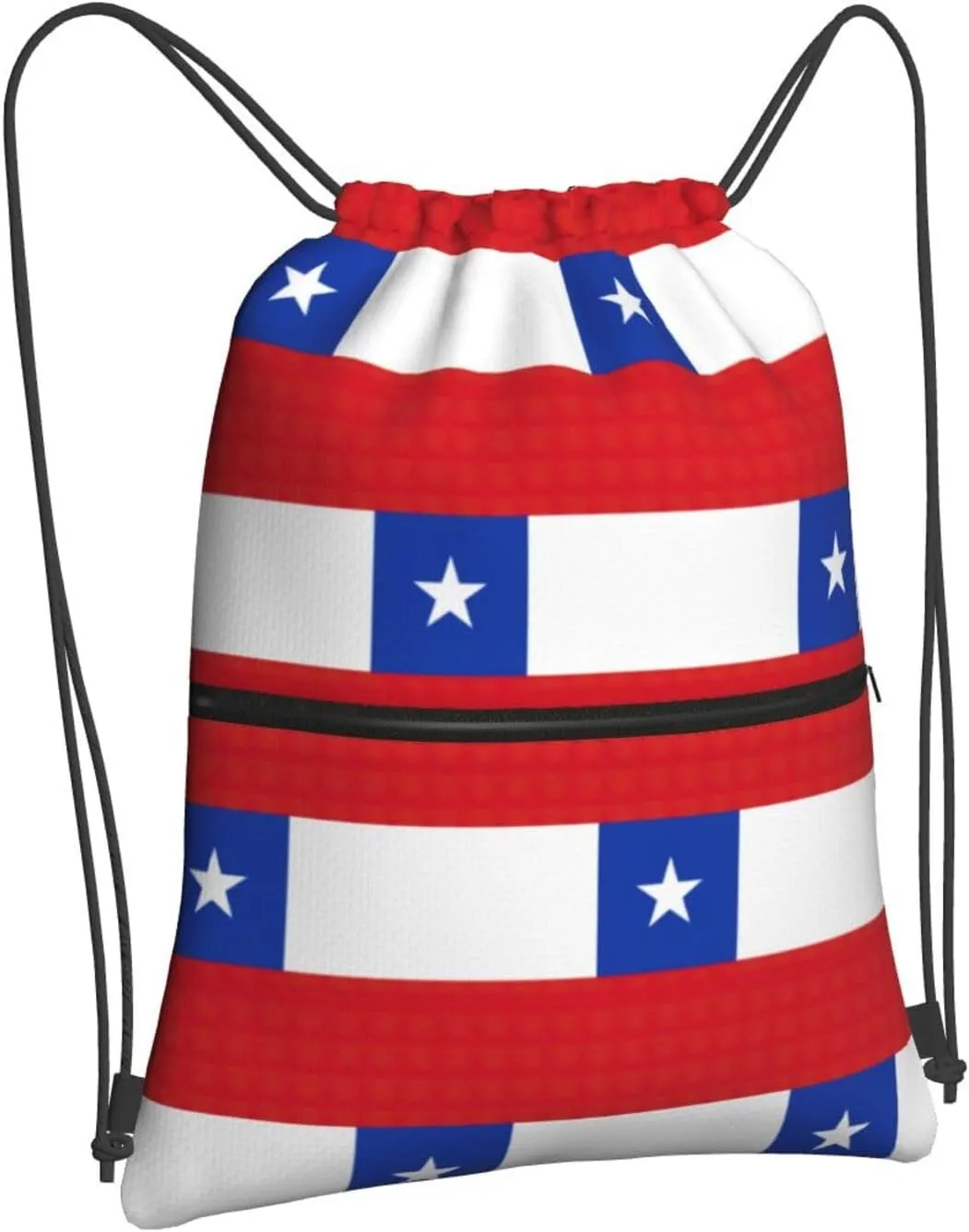 Flag Of Chile Drawstring Gym Bag Sports String Backpack For Beach Picnic, Family Outing
