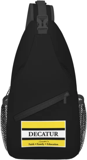 Flag Of Decatur, Mississippi Crossbody Bags For Women Men Chest Backpack Gym Shoulder Bag Travel Outdoor Sports Casual Crossbody Bags