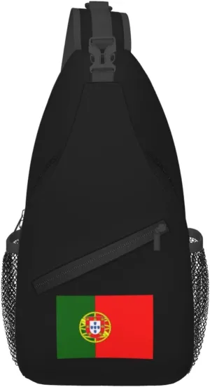 Flag of Portugal Crossbody Bags For Women Men Chest Backpack Gym Shoulder Bag Travel Outdoor Sports Casual Crossbody Bags