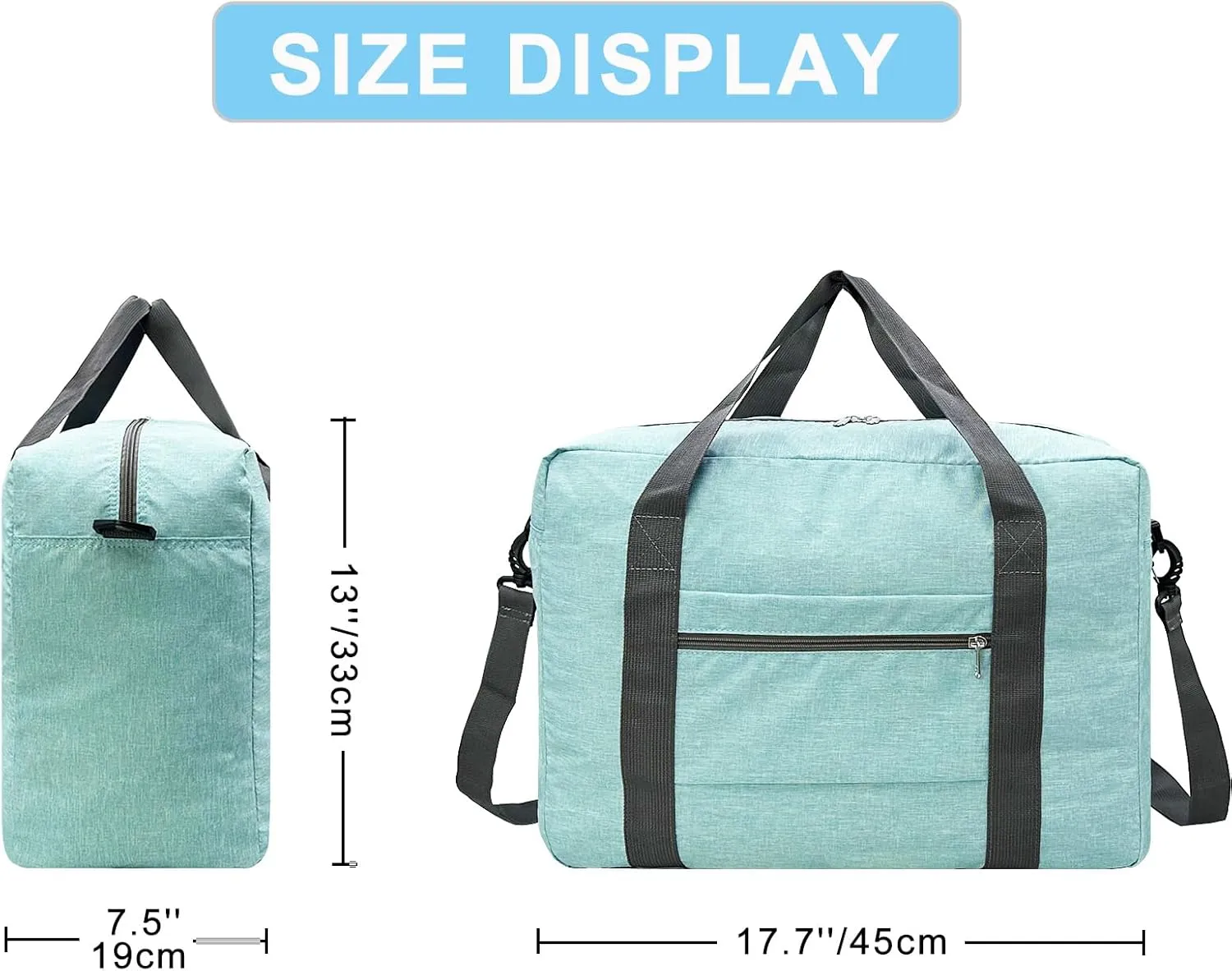 For Spirit Airlines Personal Item Bag 18x14x8 Foldable Carry on Bags for Airplanes Travel Duffel Bags for Women and Men