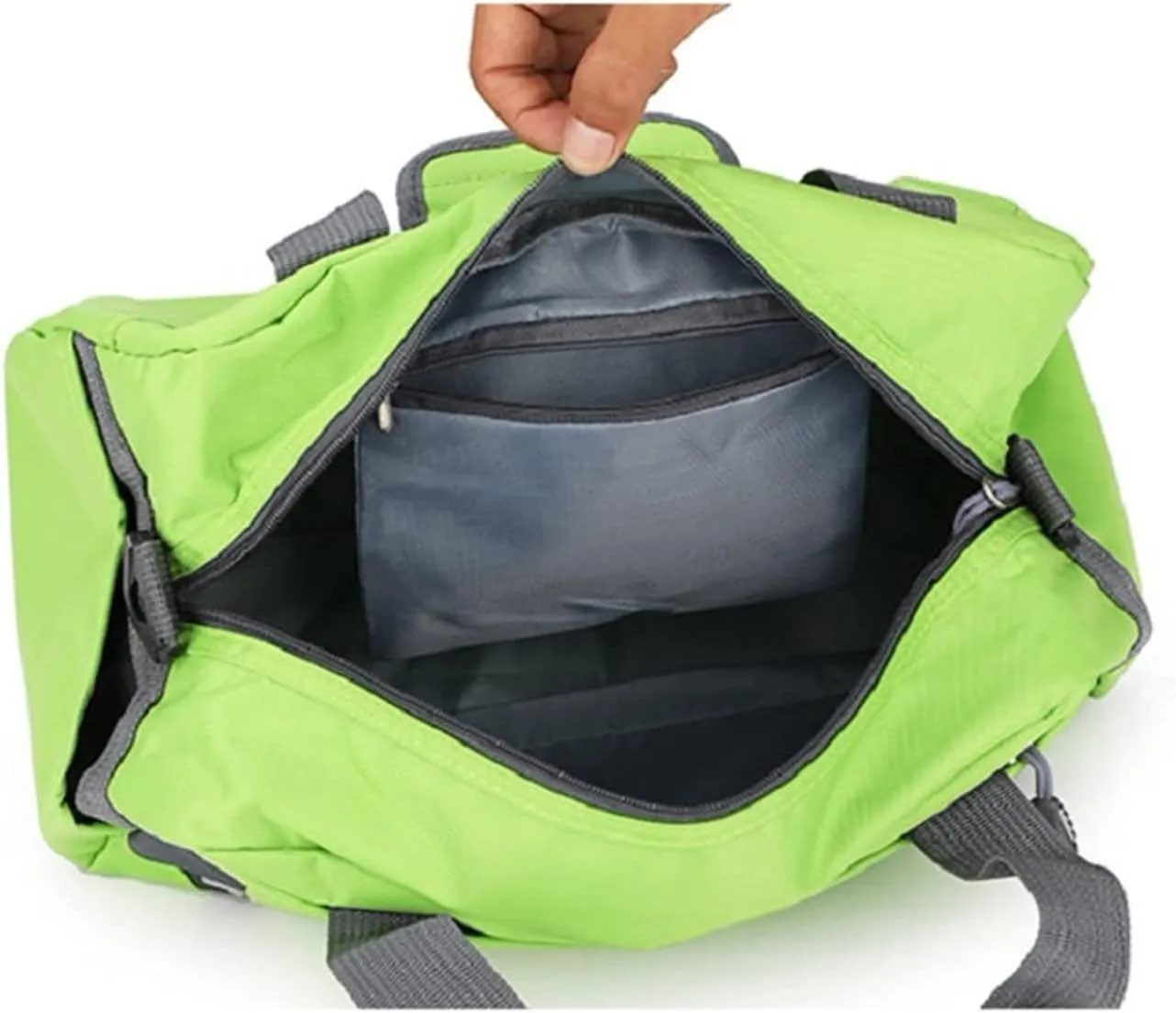 for Women Fashion Men Training Gym Bag Nylon Ultralight Travel Sports Bags for Fitness Yoga Handbag Short Trip Luggage (Black-Medium)