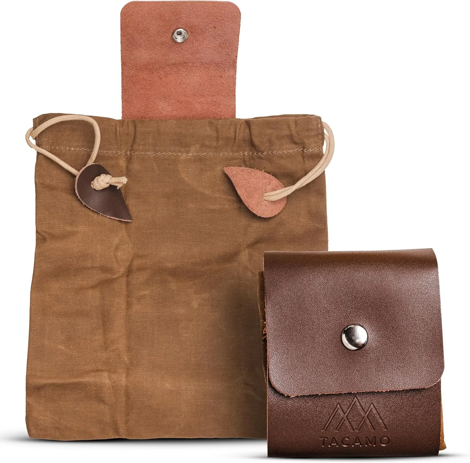 Foraging Bag - Durable Mushroom Foraging Bag for Outdoor Adventures - Spacious Leather Pouch for Belt with Secure Drawstring - Bushcraft Foraging Sack for Mushroom, Rock & Plant Collecting