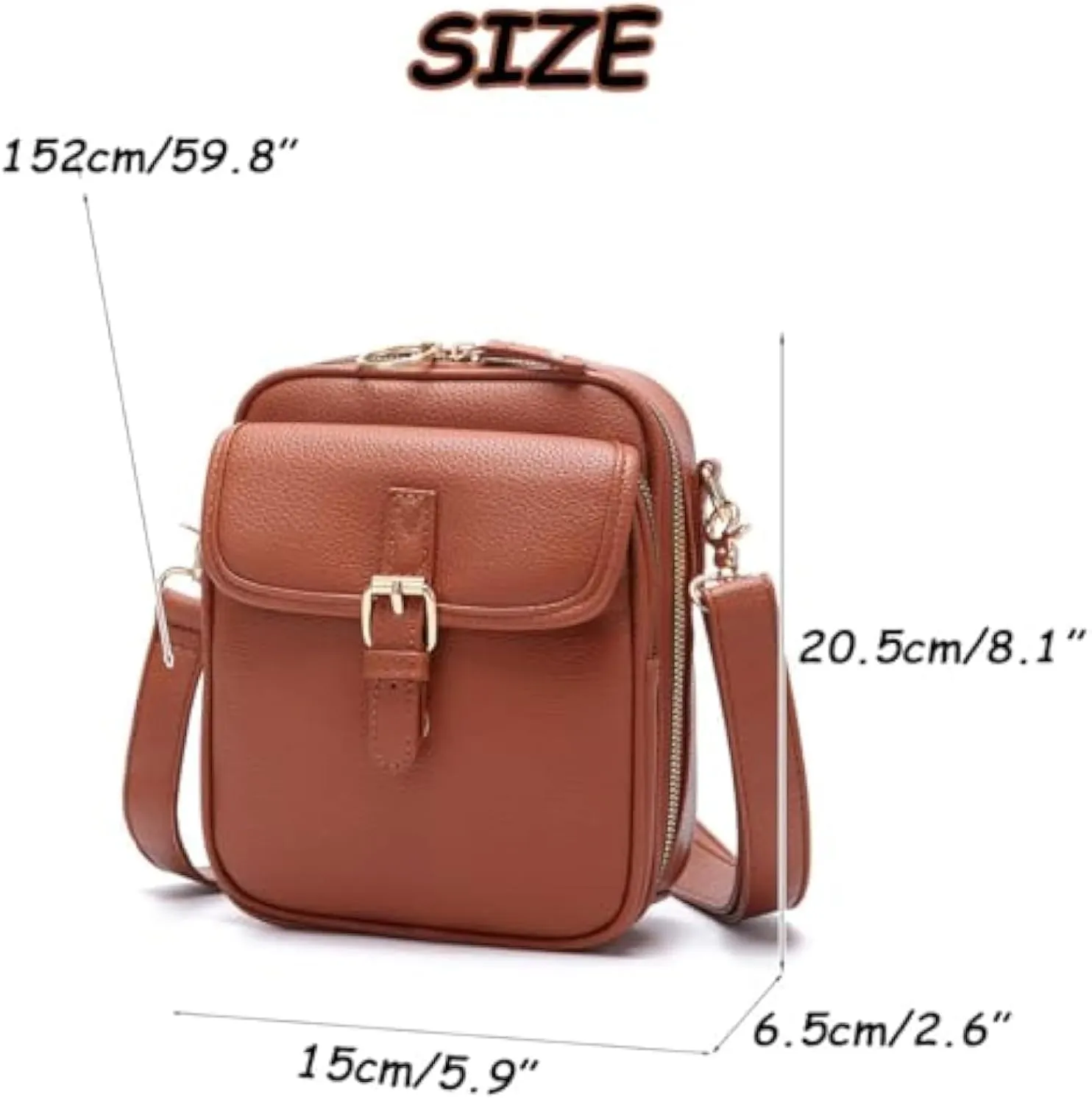 Forcipower Crossbody Leather Bag,Anti-theft Forcipower07 Purse with RFID,Large Capacity Cross Body Bags for Women