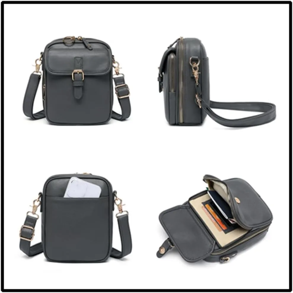 Forcipower Crossbody Leather Bag,Anti-theft Forcipower07 Purse with RFID,Large Capacity Cross Body Bags for Women