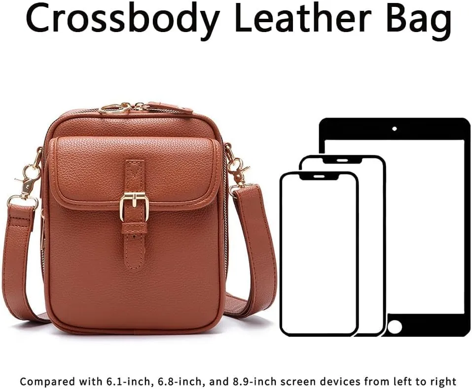 Forcipower Crossbody Leather Bag,Anti-theft Forcipower07 Purse with RFID,Large Capacity Cross Body Bags for Women