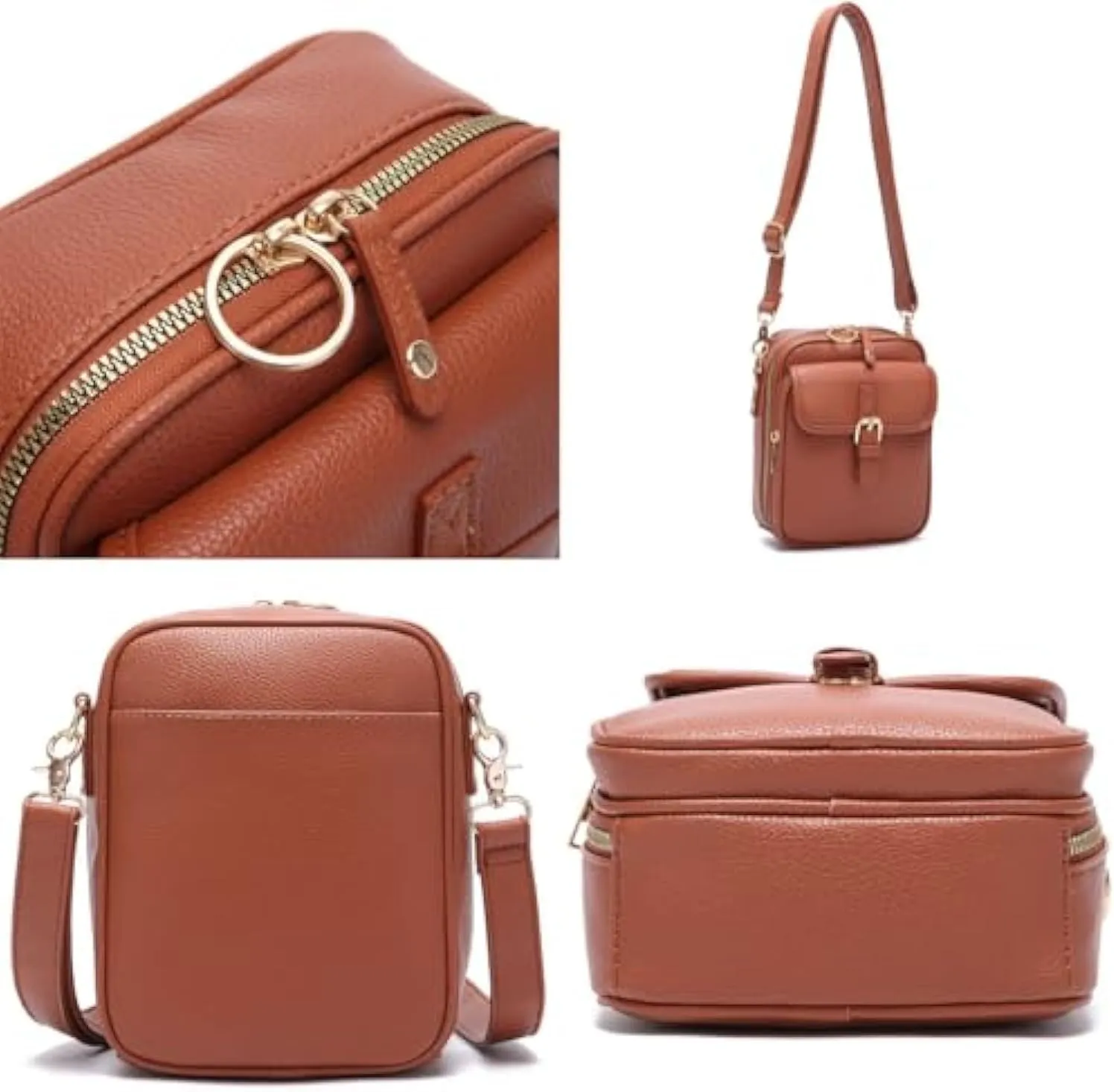 Forcipower Crossbody Leather Bag,Anti-theft Forcipower07 Purse with RFID,Large Capacity Cross Body Bags for Women
