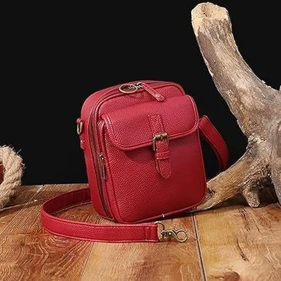 Forcipower Urvashi Crossbody Bag,Zealburst Crossbody Leather Bag,Vintage Double Layer Large Capacity Cross Body Bags