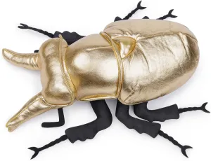 FRANKIEZHOU Golden Beetle Model Toy,Fake Beetle Plush Stuffed Animal Toy-Yellow 13",Soft Toy for Kids,Home Decor,Hugging Toy