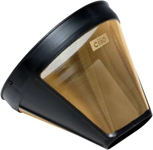 Frieling/Cilio #4 Cone Coffee Filter, 24 Karat Gold Plated