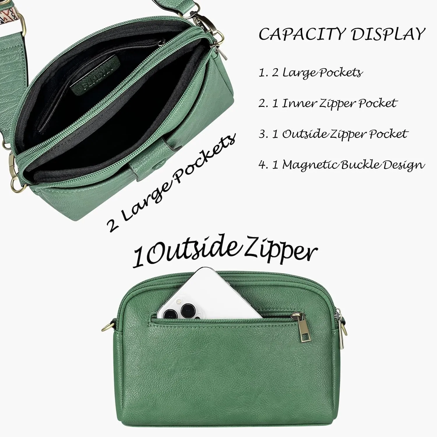 FUKUYIN Small Crossbody Bags for Women Vegan Leather Shoulder Purses Women's Crossbody Handbags