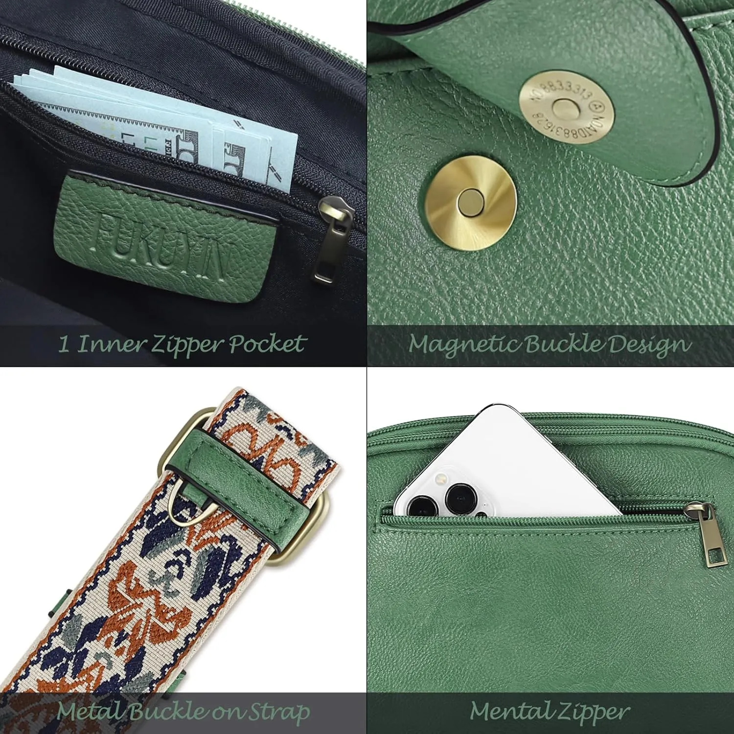 FUKUYIN Small Crossbody Bags for Women Vegan Leather Shoulder Purses Women's Crossbody Handbags