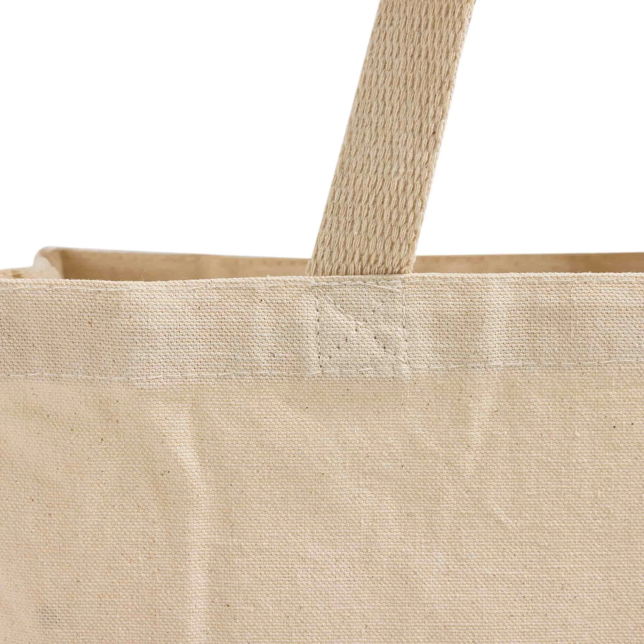 Full Gusset Horizontal Affordable Canvas Tote Bags - TF275