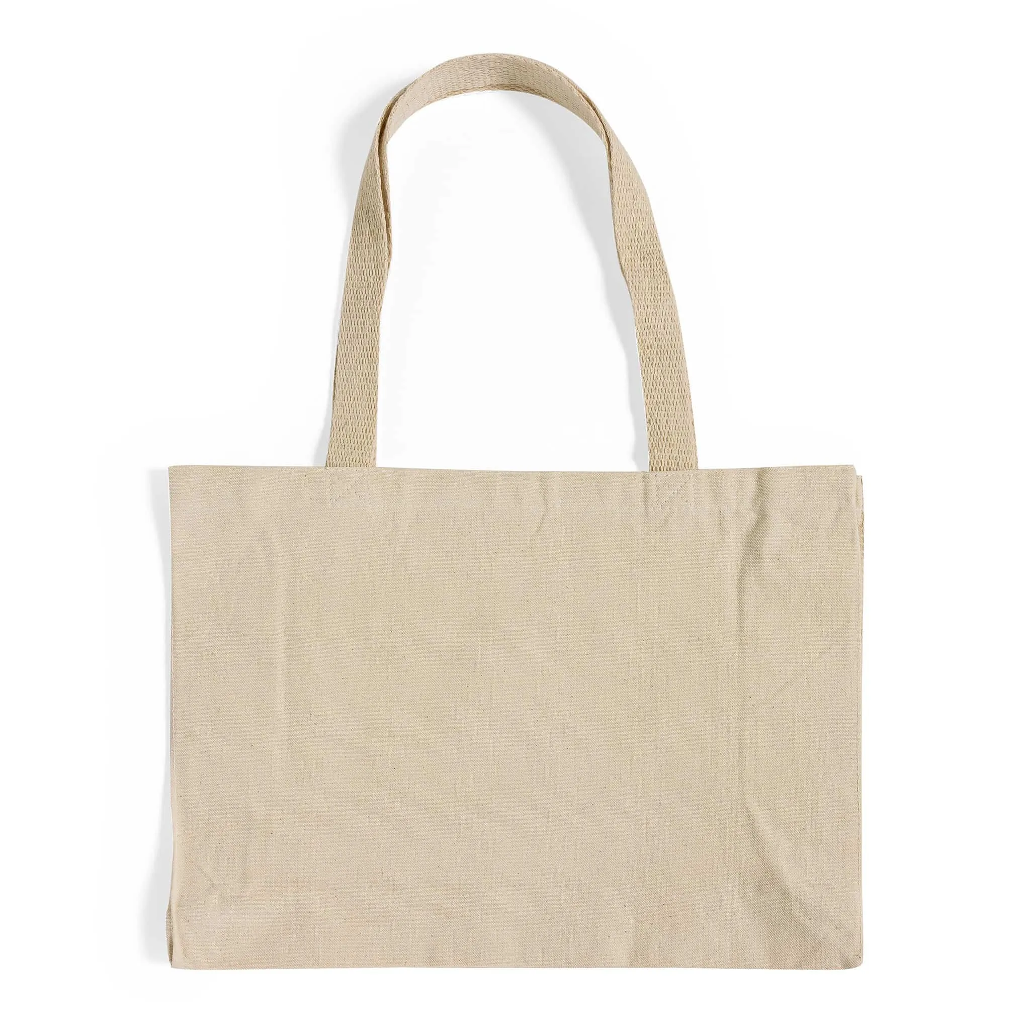 Full Gusset Horizontal Affordable Canvas Tote Bags - TF275