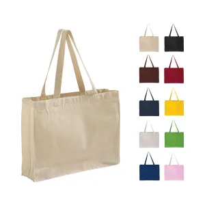 Full Gusset Horizontal Affordable Canvas Tote Bags - TF275
