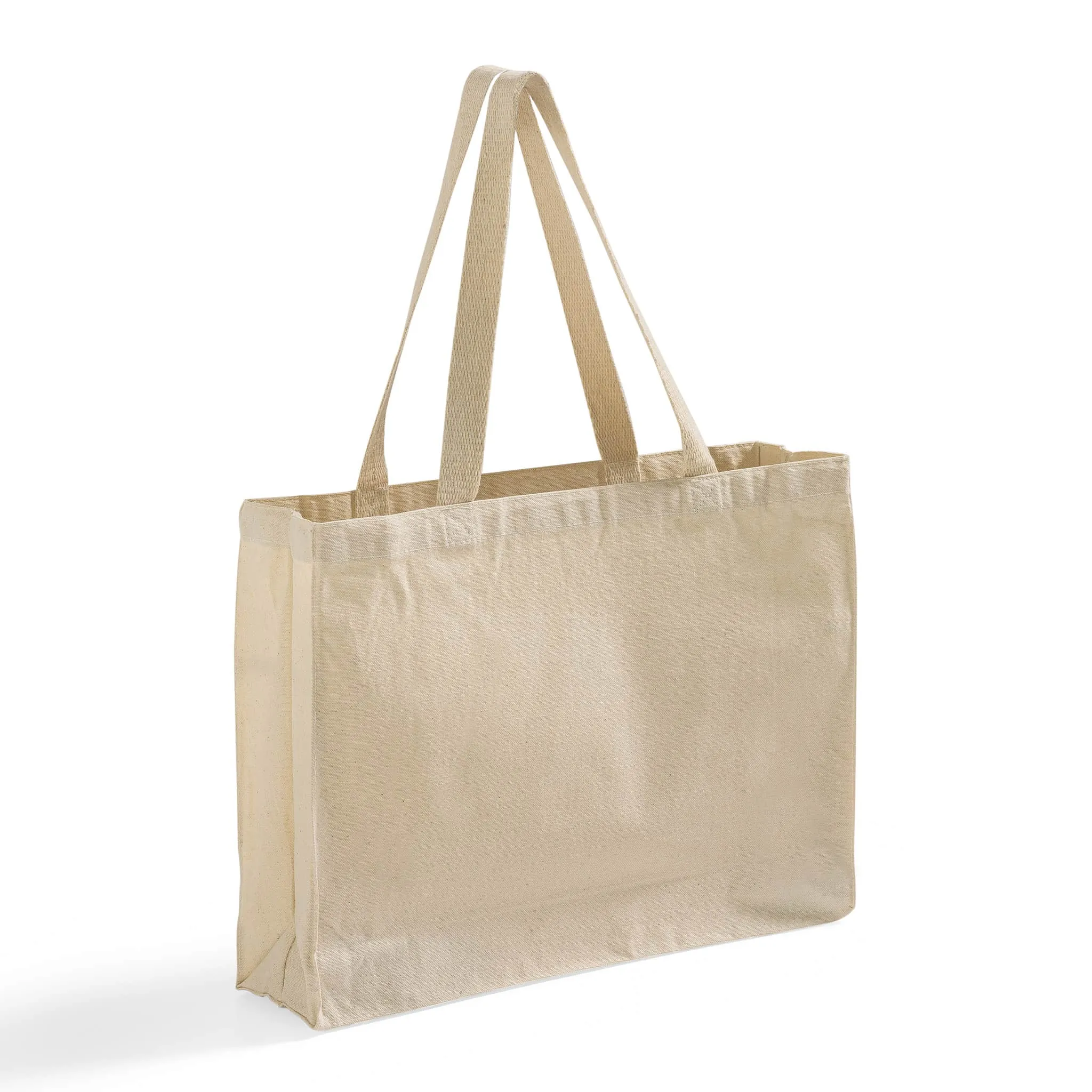 Full Gusset Horizontal Affordable Canvas Tote Bags - TF275