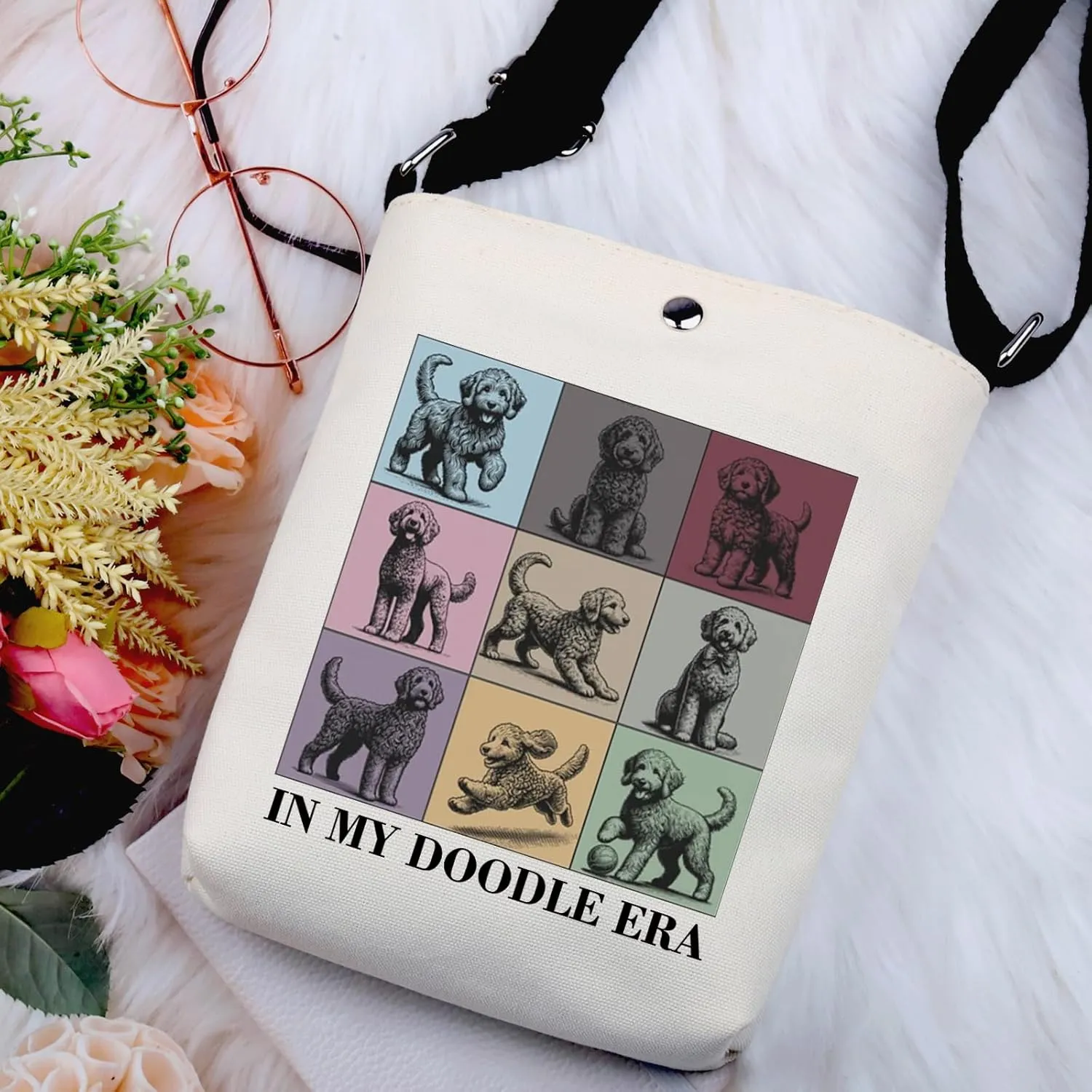 G2TUP Funny Golden Doodle Gift My Doodle Era Tote Bag Dog Mama Handbag Dog Lovers Gift Pet Dogs Lover Gifts