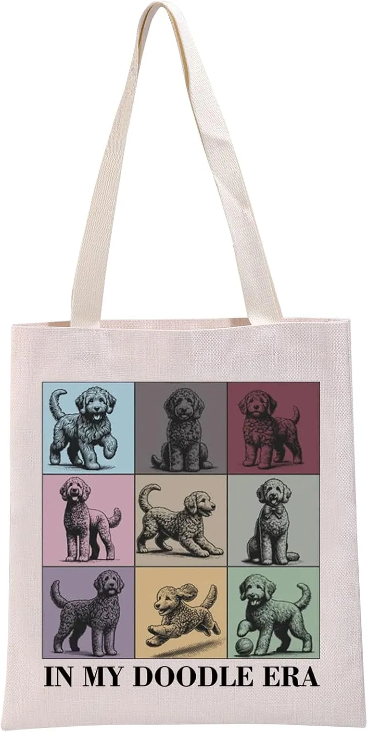 G2TUP Funny Golden Doodle Gift My Doodle Era Tote Bag Dog Mama Handbag Dog Lovers Gift Pet Dogs Lover Gifts