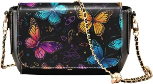 Galaxy Wallpaper Leather Cross Body Bag, Leather Crossbody Bags for Women Medium Size