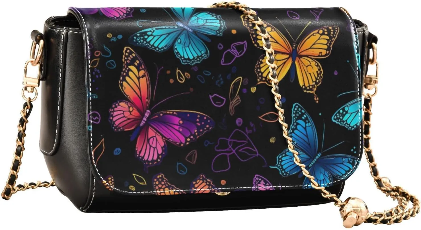 Galaxy Wallpaper Leather Cross Body Bag, Leather Crossbody Bags for Women Medium Size