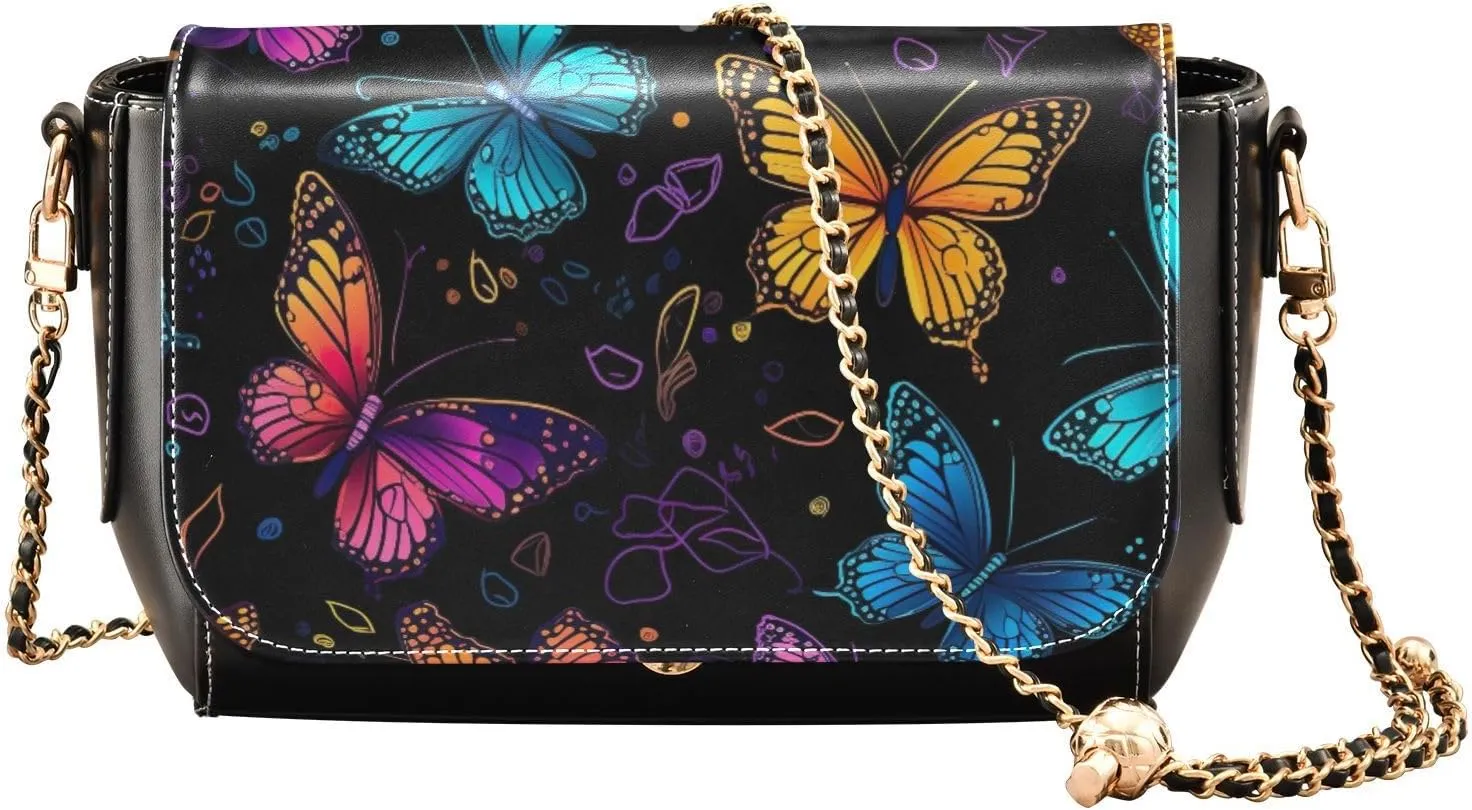 Galaxy Wallpaper Leather Cross Body Bag, Leather Crossbody Bags for Women Medium Size