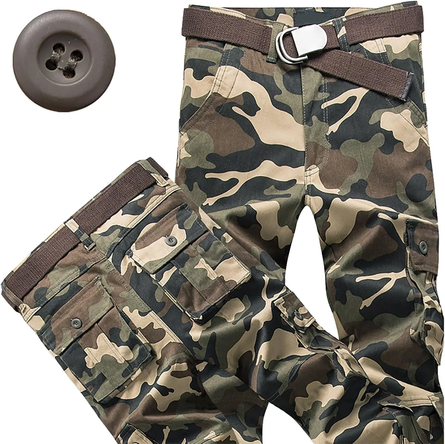 Gear Men's Hiking Tactical Sweatpants Waist Denim Long Pants Men's Casual Cargo Pants Sweatpants for Men Men's Camo