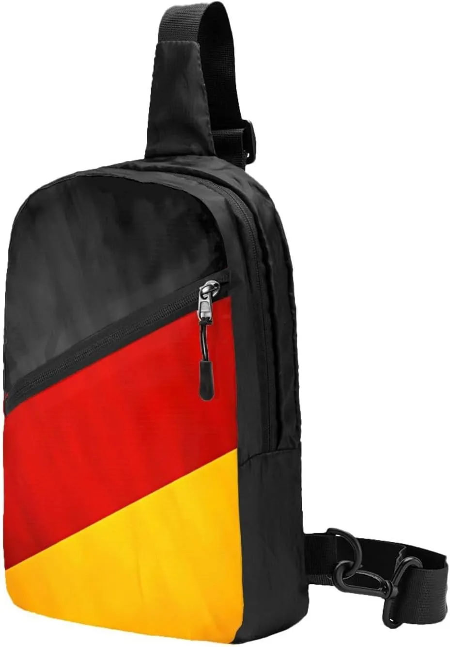 German Flag Packable Crossbody Bag Portable Sling Bags Foldable Travel Daypack Reusable Sports Shoulder Backpack Diagonally Chest Bag for Workout