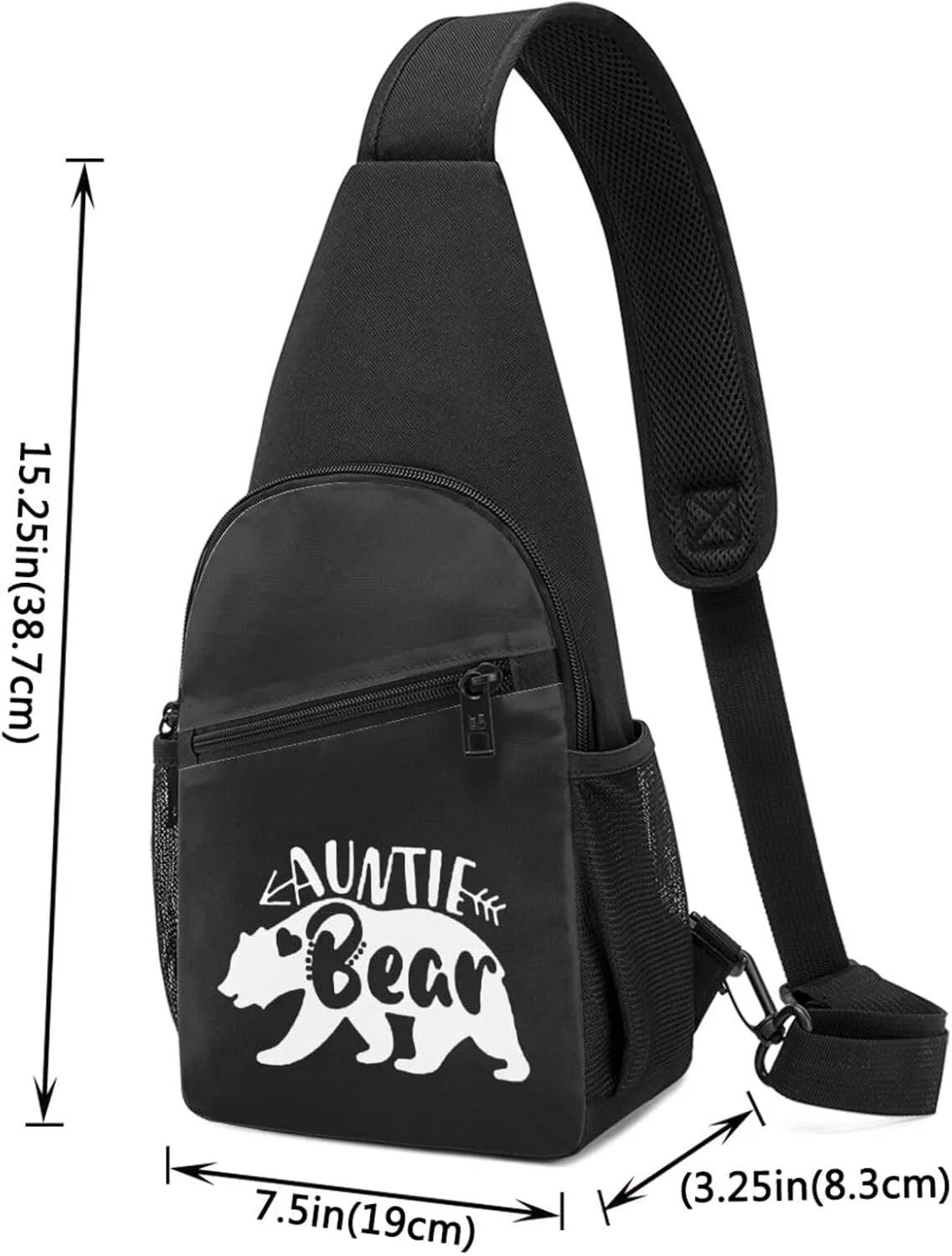 GERRIT Auntie Bear Chest Pack Leisure Shoulder Crossbody Chest Bag