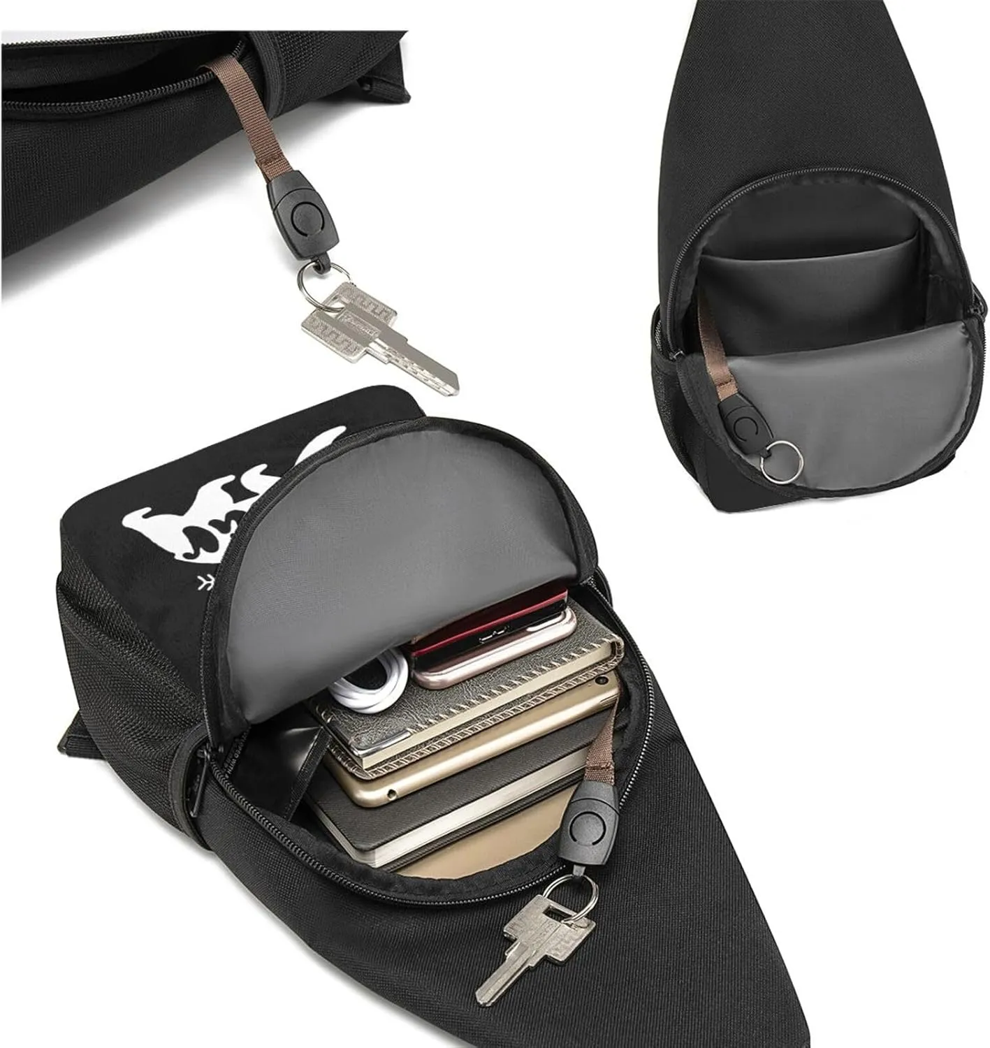 GERRIT Auntie Bear Chest Pack Leisure Shoulder Crossbody Chest Bag