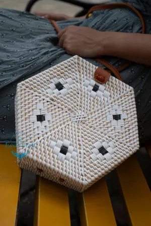 Get Set Go White Hexagonal Crossbody Sling Bag