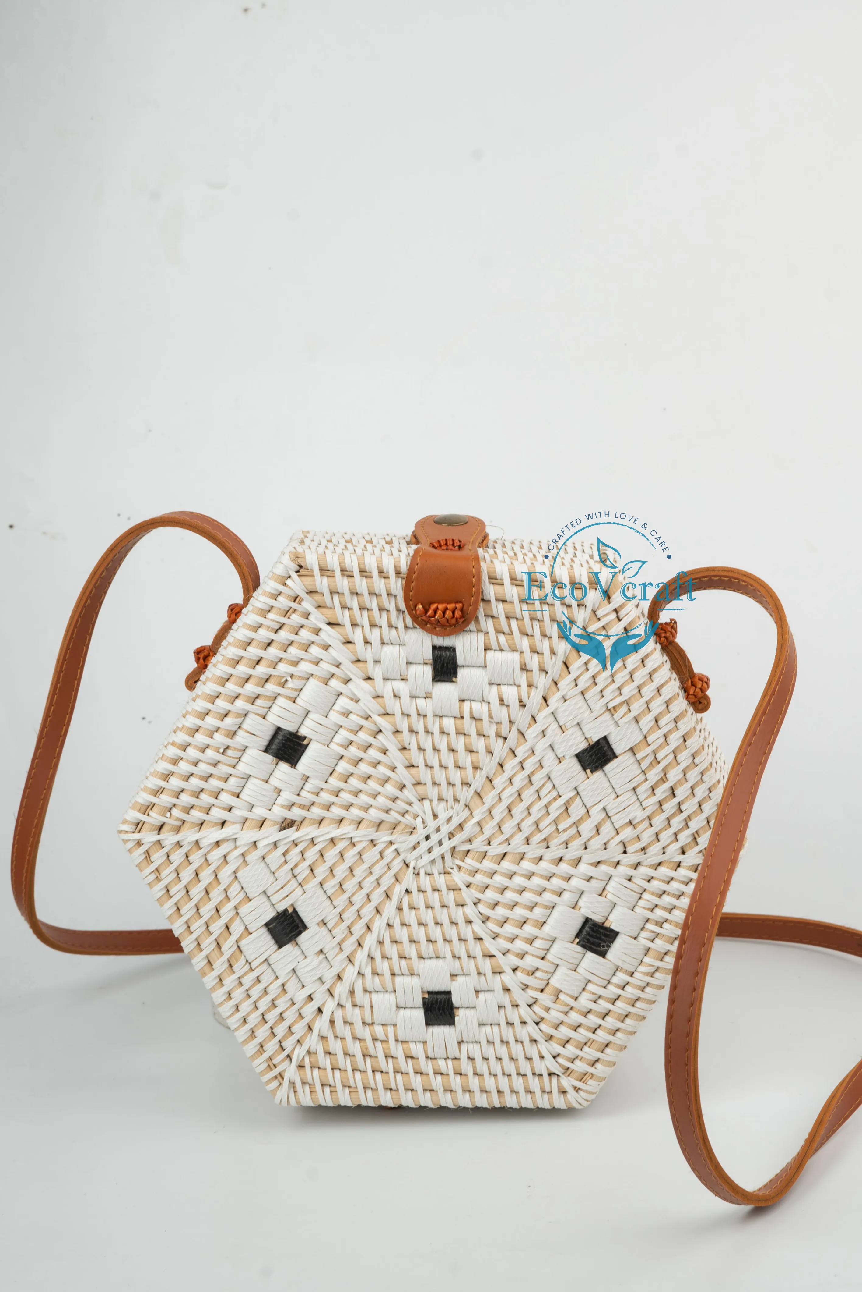 Get Set Go White Hexagonal Crossbody Sling Bag