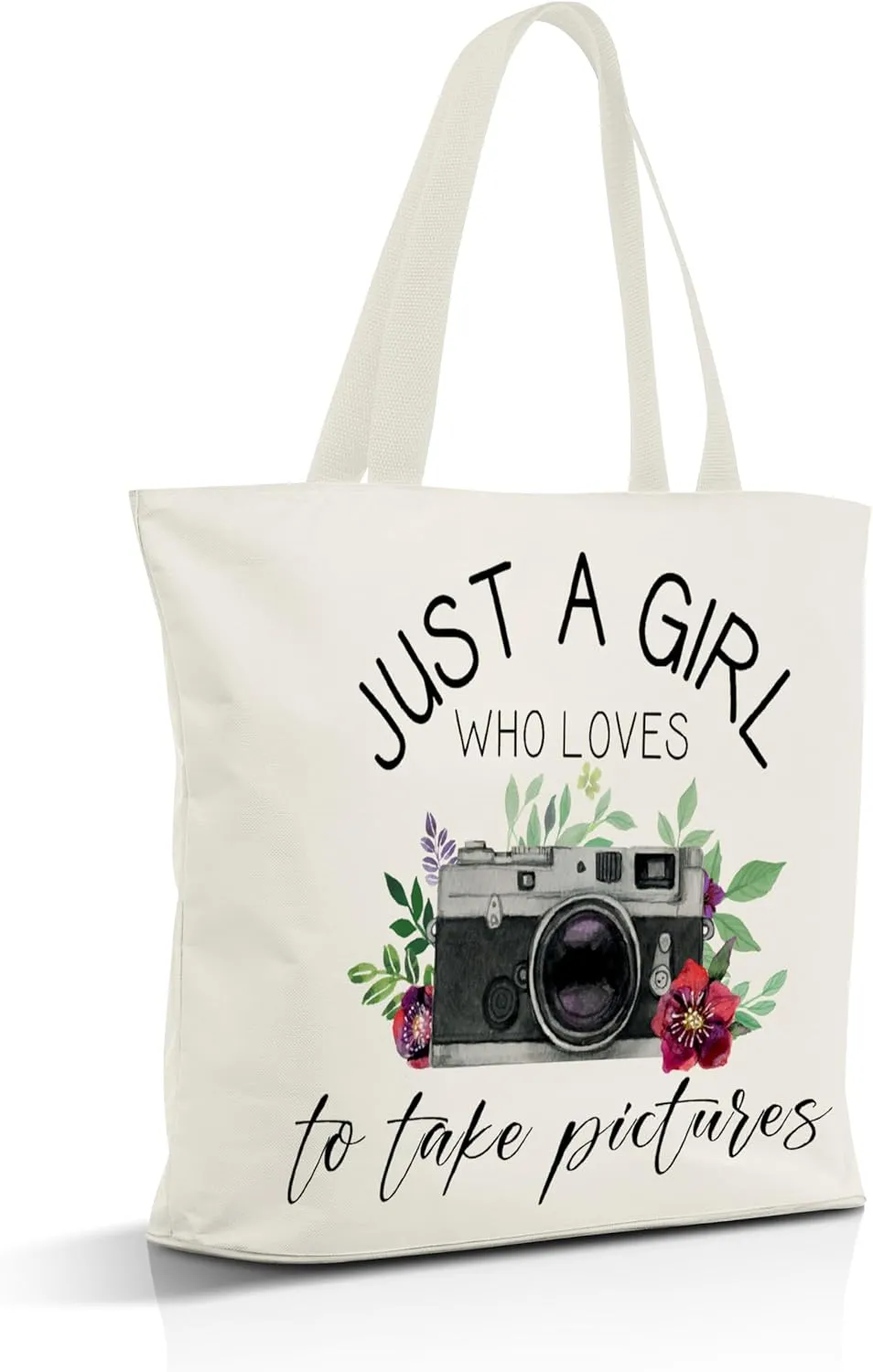 Gifts for Photographers Men Women, Canvas Tote Bag Aesthetic, Reusable Grocery Shopping Bags, Mother's Day Gifts, Teachers Day Gift, Birthday Christmas Gift for Photography Lovers (A12)