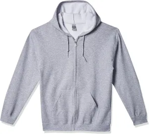 Gildan Heavy Blend 8 oz. 50/50 Full Zip Hood (G186) Grey, 4X-Large