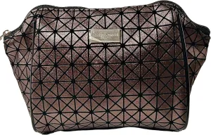 GIORGIO ARMANI BRONZE BLACK Cosmetic Zip Clutch Pouch Makeup Fragrance Bag (6.5L X 5.5H X 3W)
