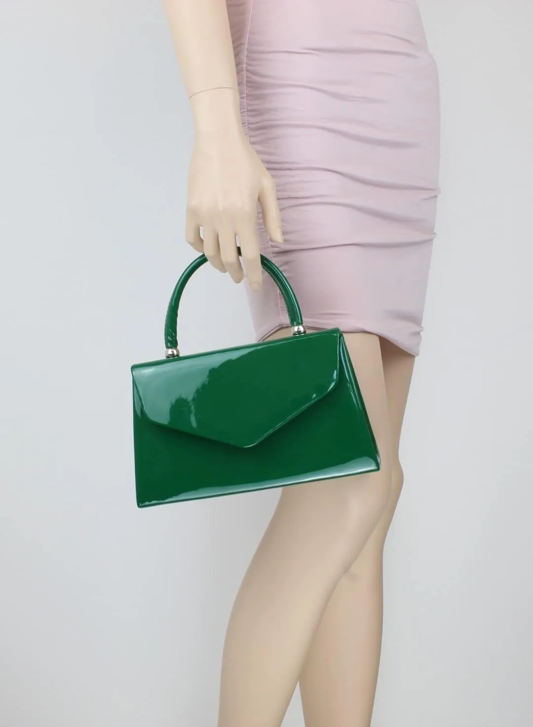 Girly HandBags Patent Clutch Bag Handbag Small Hard Case Ladies