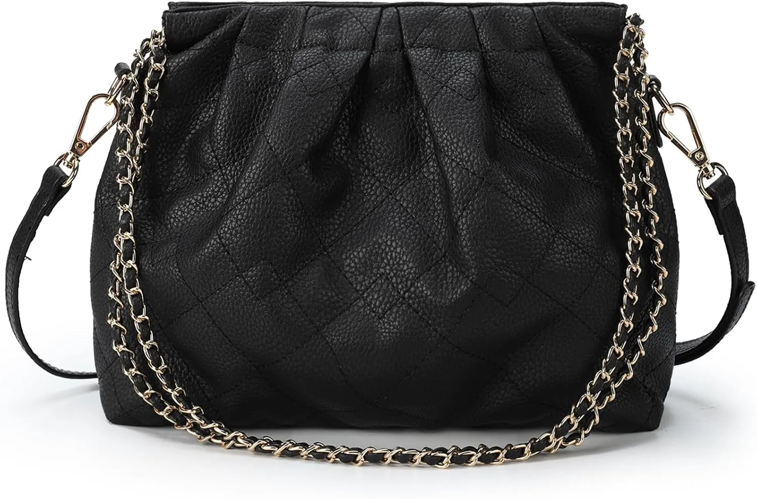 Gladdon Quilted Crossbody Bags for Women Small Ladies Shoulder Purses with Chain Strap Designer Leather Clutch Purse Trendy