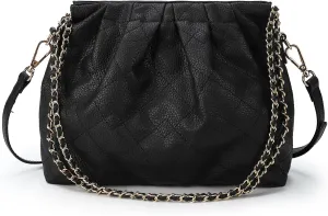 Gladdon Quilted Crossbody Bags for Women Small Ladies Shoulder Purses with Chain Strap Designer Leather Clutch Purse Trendy