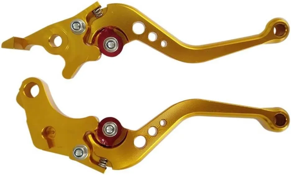 Gold CNC 6 Position Shorty Brake Clutch Lever for Buell M2 Cyclone 1997-2002 97 98 99 00 01 02
