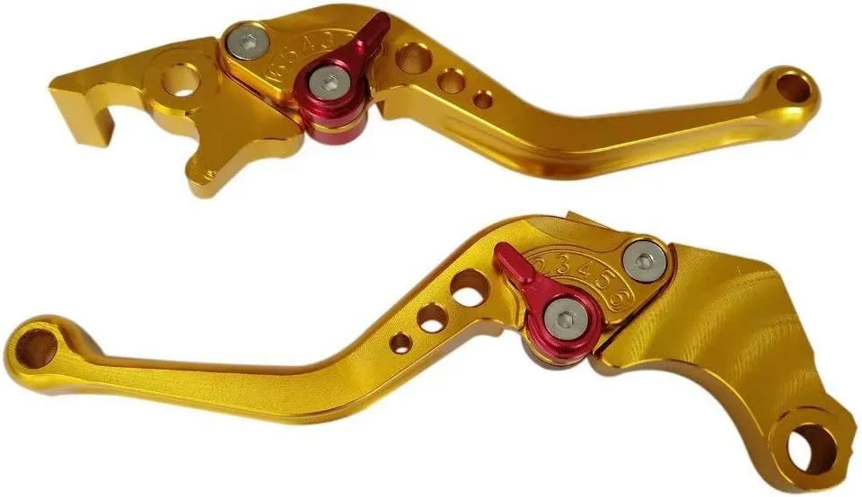 Gold CNC 6 Position Shorty Brake Clutch Lever for Buell M2 Cyclone 1997-2002 97 98 99 00 01 02