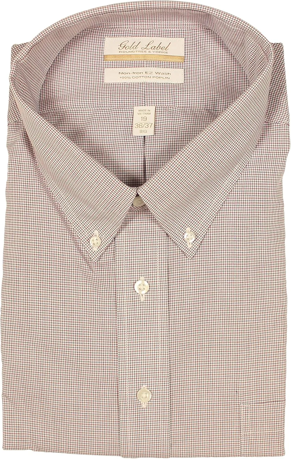 Gold Label Men's Big and Tall Non-Iron Dress Shirt Button Down Collar Long Sleeve