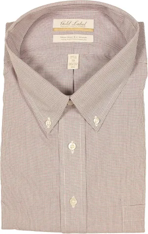 Gold Label Men's Big and Tall Non-Iron Dress Shirt Button Down Collar Long Sleeve