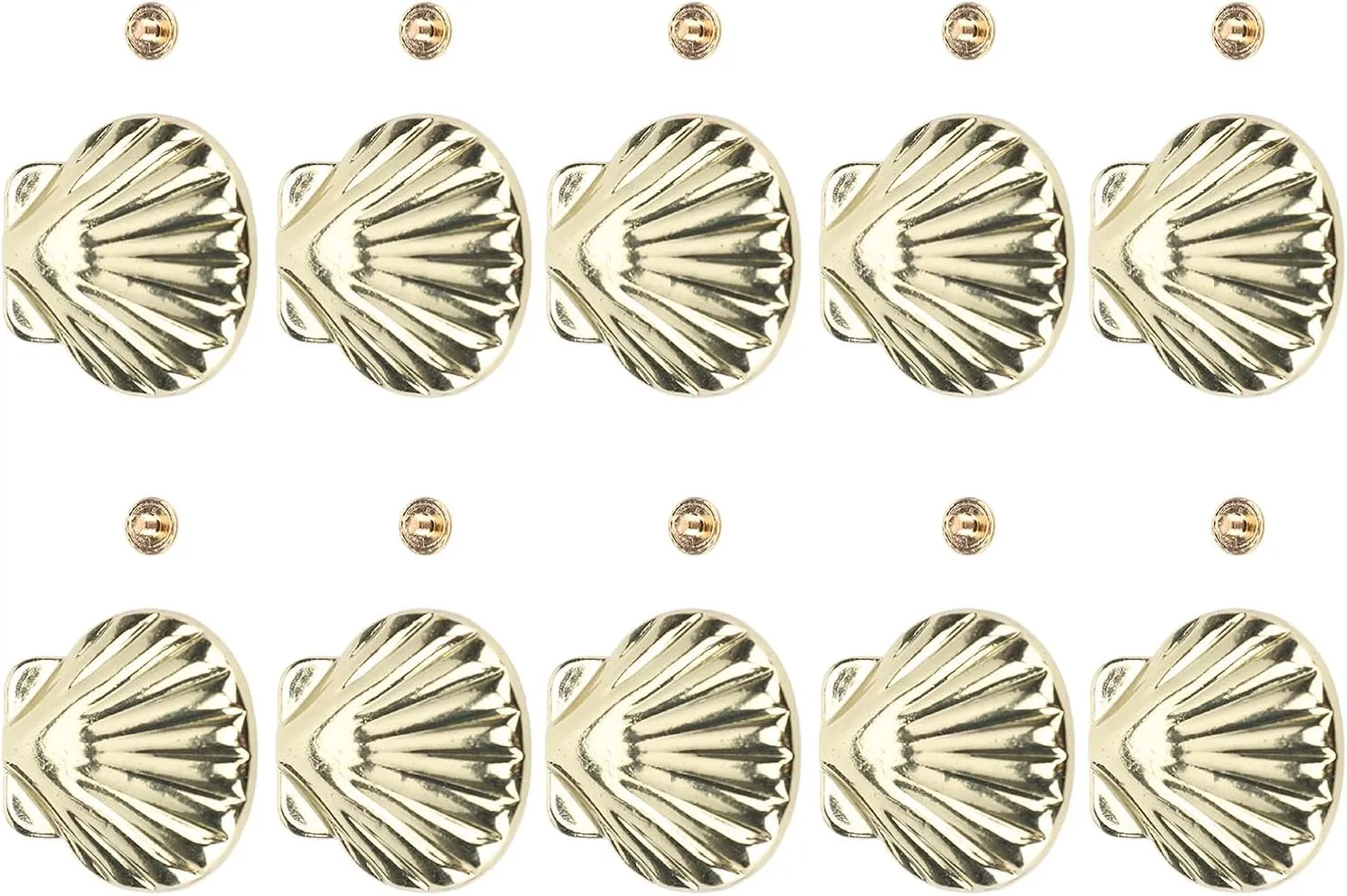 Gold Shell Rivet Screw Back Leather Craft Rivet Set for Belts Handbags Shoes