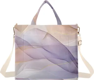Golden Fluid Tote Bag for Women Corduroy Handbag Purse Shoulder Bag with Detachable Strap Small Size