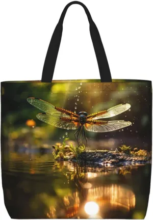 Golden Pineapple Print Tote Bag Shoulde Bag Handbag Grocery Bags Reusable For Office Shopping Travel Casual Work Holiday