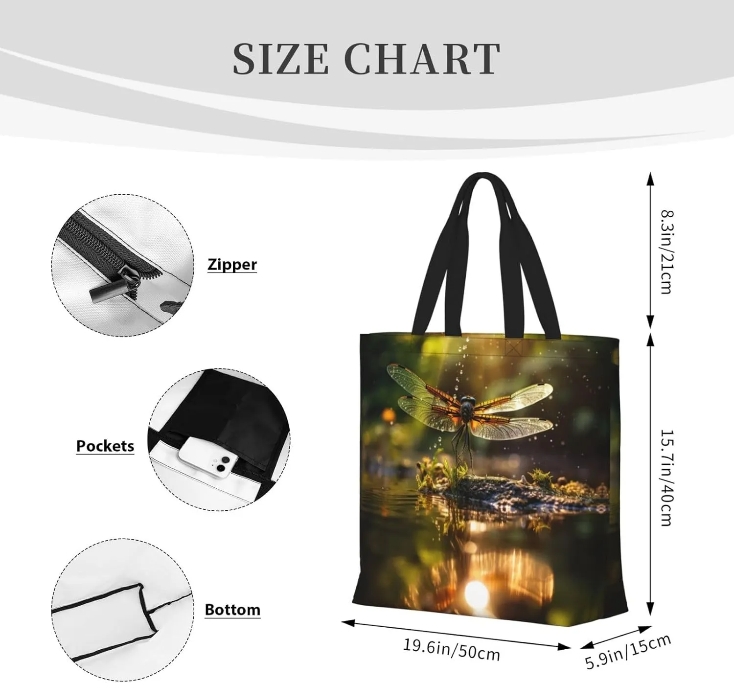 Golden Pineapple Print Tote Bag Shoulde Bag Handbag Grocery Bags Reusable For Office Shopping Travel Casual Work Holiday